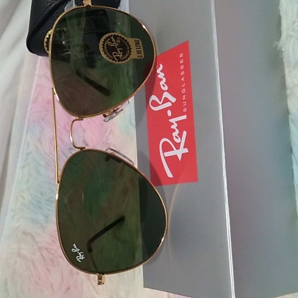 NEW Authentic Ray-Ban Aviator Sunglasses W Everything Shown - Picture 2 of 9